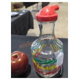 Glass Juice Bottle W Red Top