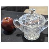 Glass Sugar Bowl w Lid