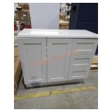 42" x 35" x 19" Vanity With Granite Sink Top