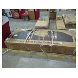 VIVOHOME 3-Person Steel Metal Patio Swing