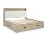 Ashley King Storage Bed, Beige