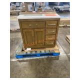 34ï¿½ Bathroom Vanity With Top & Stone Backsplash