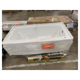 Bathtub, 2 Piece Toilet, Tile