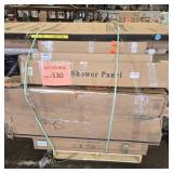 Shower panel, storm/screen door, ottoman,