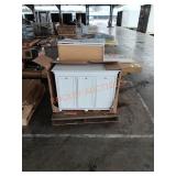 37in white thriple hamper, 30in white half Wall