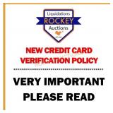 NEW CREDIT CARD VERIFICATION POLICY