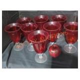 Ruby Red Wine Glasses - Qty 8