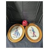 Vintage Framed Needlepoint Art Pieces - Qty 2