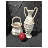Porcelain Treasures White Vases - Qty 2