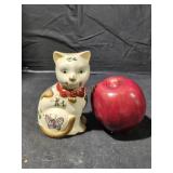 Hand Painted Porcelain Cat Figurine