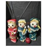 Styrofoam and Bottle Christmas Carolers - Qty 3