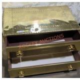 Vintage Brass Clad Chest of Drawers