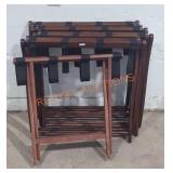 Wooden Luggage Racks Lot - Qty 5