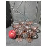 Lenox Light Pink Sherbet Glasses - Qty 7