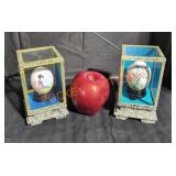Chinese Hand Painted Egg w Decorative Cases-Qty 2