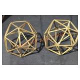 geometric decorative orbs - Qty 2
