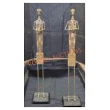 Vintage metal 25in figurines