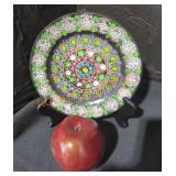 Hand Carved Ceramic Plate