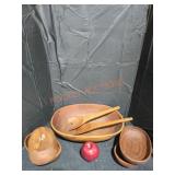 Kalmar Teak Wood Salad Bowl Set