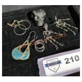 Necklace Charm and Earring Lot