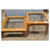 Glass Top Tables - Qty 2
