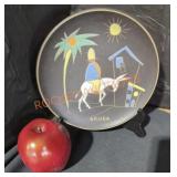 German Vintage Ceramic Wall Plate Ruscha Keramik