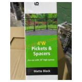 4ft. Matte Black Aluminum Railing Pickets &