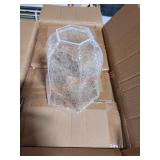 Clear crackle glass bell shaped replacement shades