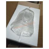 Clear crackle glass bell shaped replacement shade