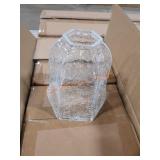 Clear crackle glass bell shaped replacement shades