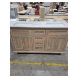 60' Vanity Cabinet with Top,Damaged