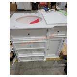36' Vanity Cabinet with Top,Damaged