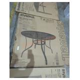 StyleWell 42' Dining Table, Dark Taupe Finish