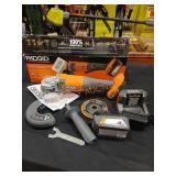 RIDGID 18V 4.5' Paddle Switch Angle Grinder Kit