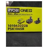 Ryobi One+18v 4Ah & 2Ah Lithium Starter Kit