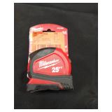 Milwaukee 25 ft tape measure