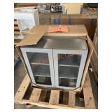 30x30 Gray Glass Front Wall Shelves BID X 2