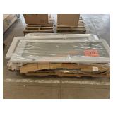 Black chainlink fence, 24ï¿½ white doors