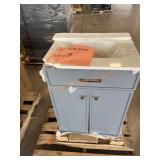 24in Blue Vanity, Top Damaged