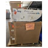 Fireclay Sink 29', LED Mirror, 30' Cabinet, Light