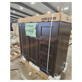 36' Brown Bathroom Vanity, white top