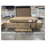 Offset umbrella with led lights, shower pan, more