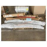 Tubolit pipe insulation, terf edger, area rug