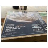 5-Piece Woven & Metal Sectional Set