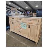 60' Double Sink Bathroom Vanity (top scuffed)