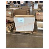 36ï¿½ dove gray cabinet, storage unit with 5 shelves