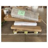 Fireplace, rug, folding table, landscape curbing