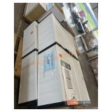 36' 4 shelf freestanding cabinet 2xbid;