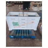 60in white vanity with no top