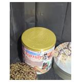 5 Tin cookie jars lot